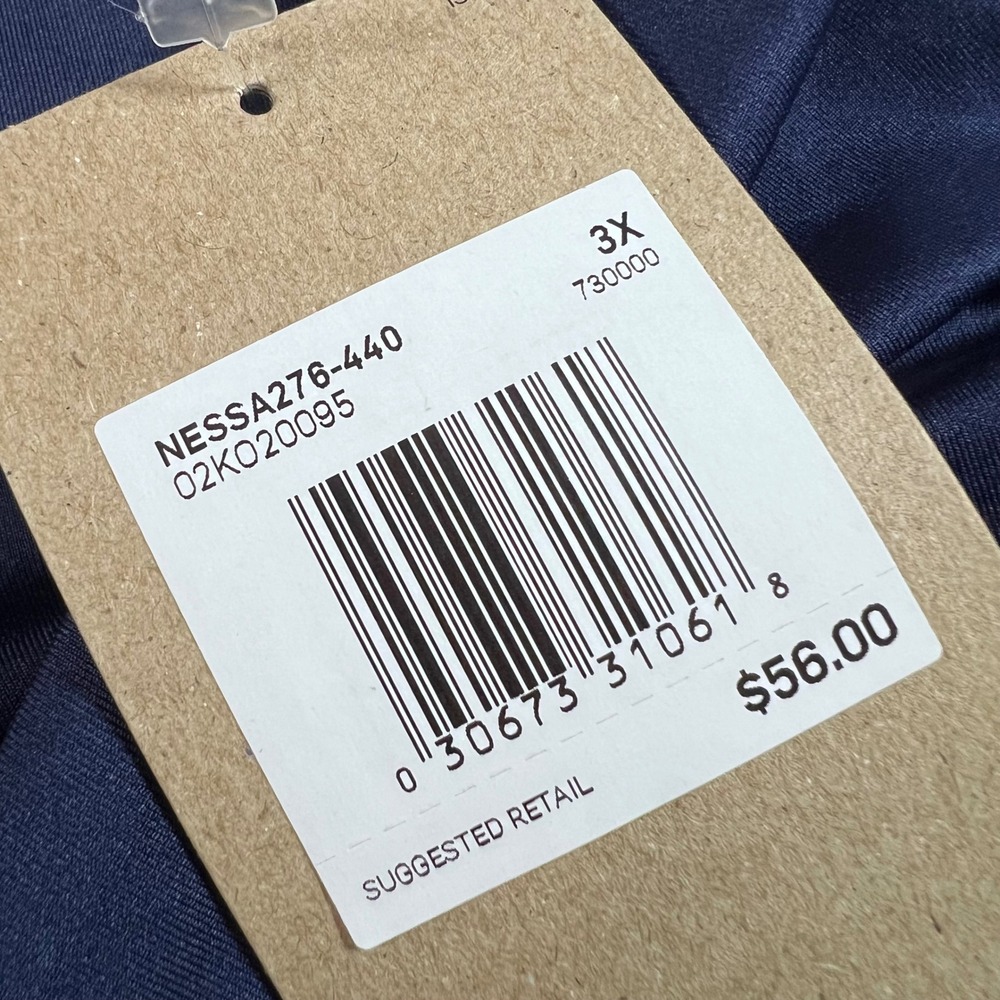 Nike Women's Swim High Waist Bikini Bottoms Navy Blue NESSA276 Plus Size 3X NEW - Picture 10 of 14